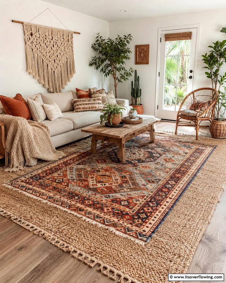 Layer Rugs for Visual Interest - 25 Eclectic Interior Design Ideas for Unique Homes