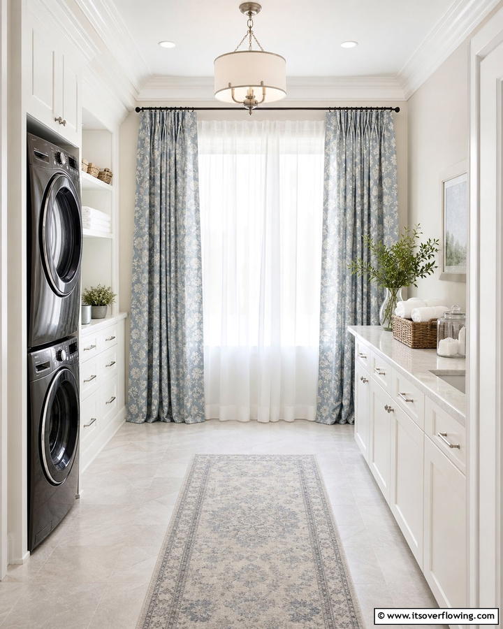 Layered Curtains for Depth and Dimension - 20 Laundry Room Curtain Ideas for a Stylish and Private Space