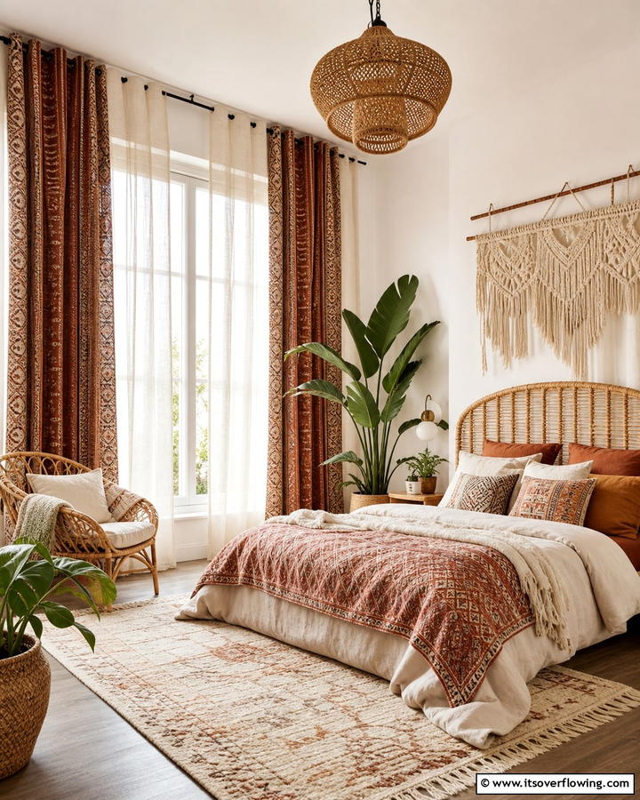 Layered Curtains for Depth - 25 Bohemian Interior Design Ideas for a Chic Home