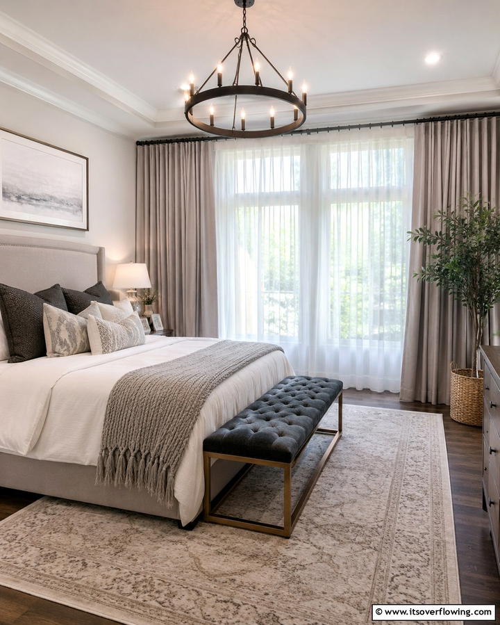 Layered Curtains for Versatility - 25 Bedroom Window Ideas to Enhance Your View