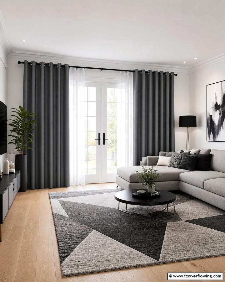 Layered Curtains for Versatility - 20 French Door Curtain Ideas to Elevate Your Home Decor