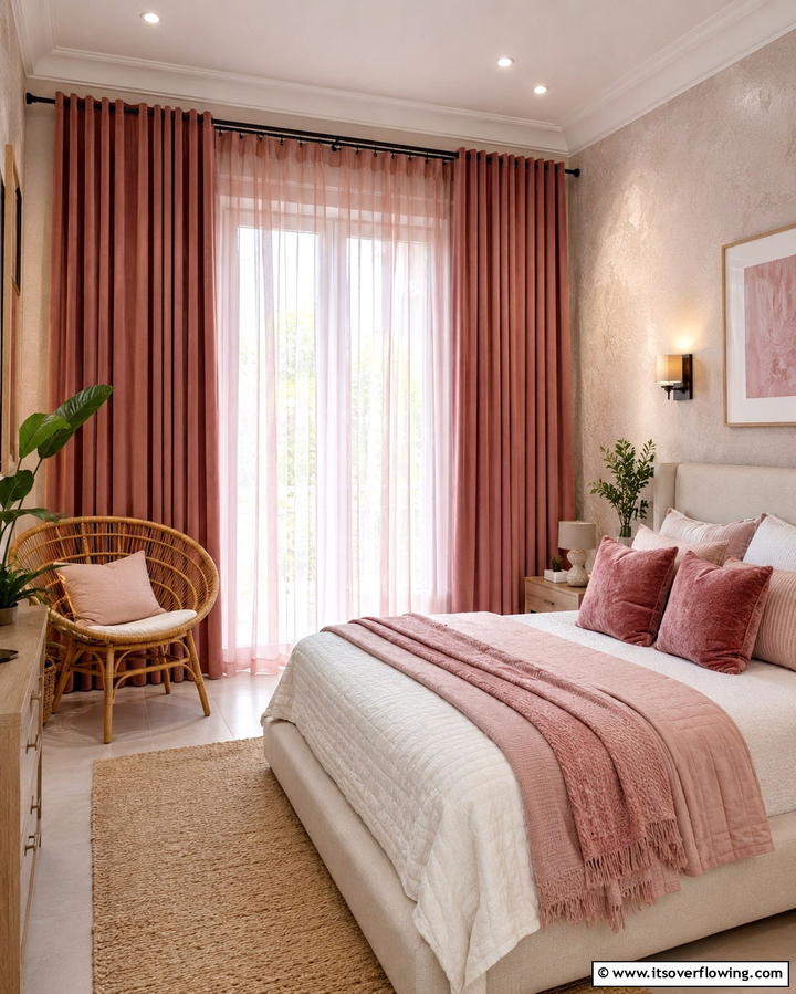 Layered Curtains for VersatilityOne - 25 Elegant Bedroom Curtain Ideas to Enhance Your Decor