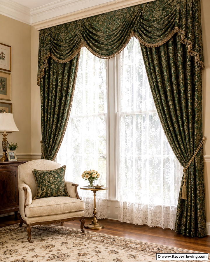 Layered Draperies - 25 Victorian Bedroom Ideas for Timeless Elegance