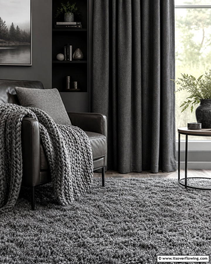 Layered Grey TexturesExact - 25 Grey Living Room Ideas- Stylish & Modern Designs