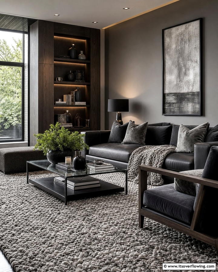 Layered Grey TexturesOne - 25 Grey Living Room Ideas- Stylish & Modern Designs