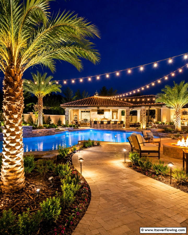 Layered Lighting - 25 Tropical Patio Ideas for a Relaxing Outdoor Oasis
