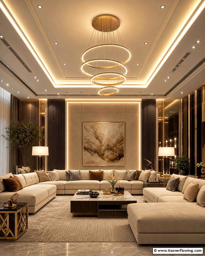 Layered Lighting - 25 Formal Living Room Ideas for Elegant Gatherings