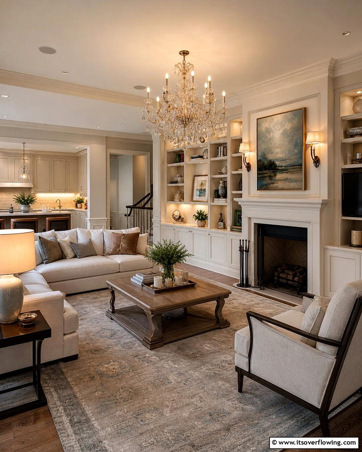 Layered Lighting - 25 Nancy Meyers Interior Design Ideas- Timeless & Elegant