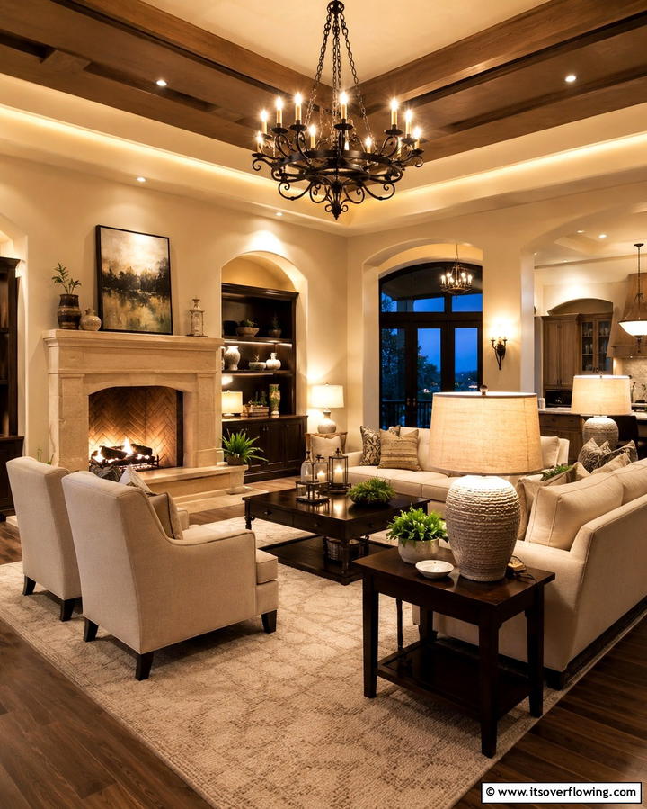 Layered Lighting - 25 Southwest Living Room Ideas for a Cozy Vibe