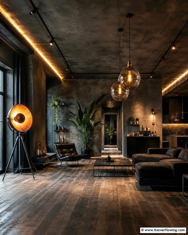 Layered Lighting Fixtures - 25 Grunge Aesthetic Room Decor Ideas for a Unique Look