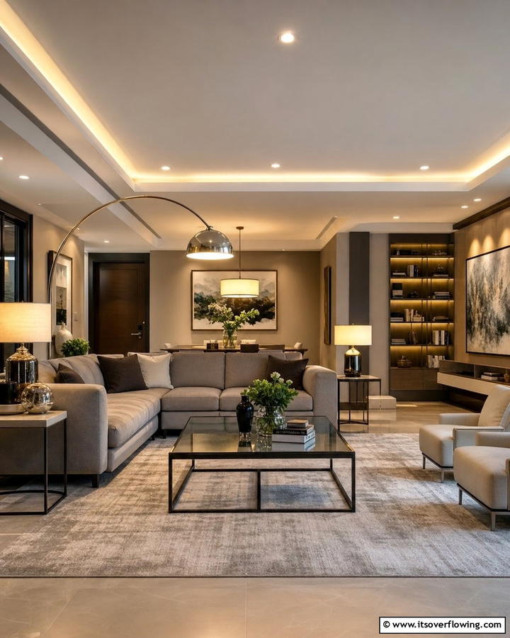 Layered Lighting Magic - 21 Cozy Living Room Ideas for Warm & Inviting Spaces