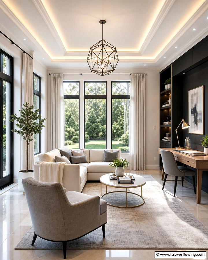 Layered Lighting Options - 25 Morning Room Ideas to Brighten Your Day