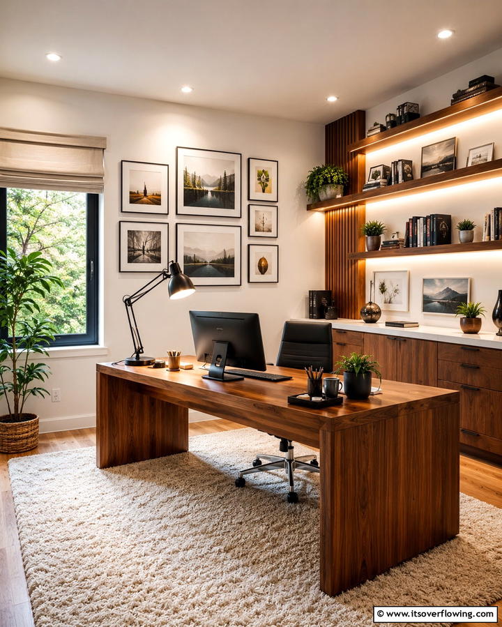 Layered Lighting Strategy - 30 Home Office Lighting Ideas- Brighten Your Workspace