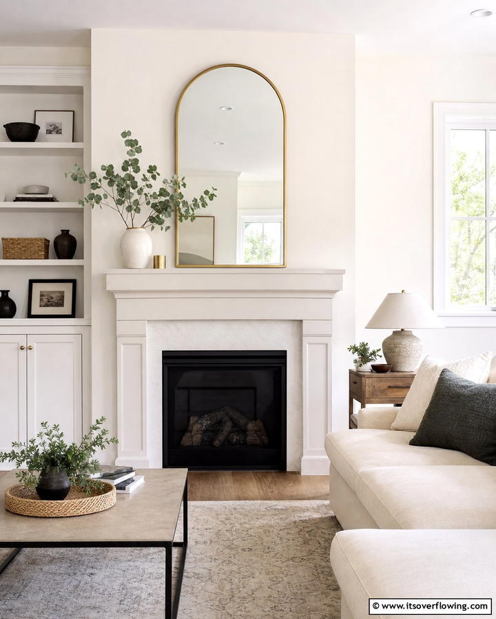 Layered Mirrors for Artistic Flair - 25 Mirror Over Fireplace Ideas to Elevate Your Space