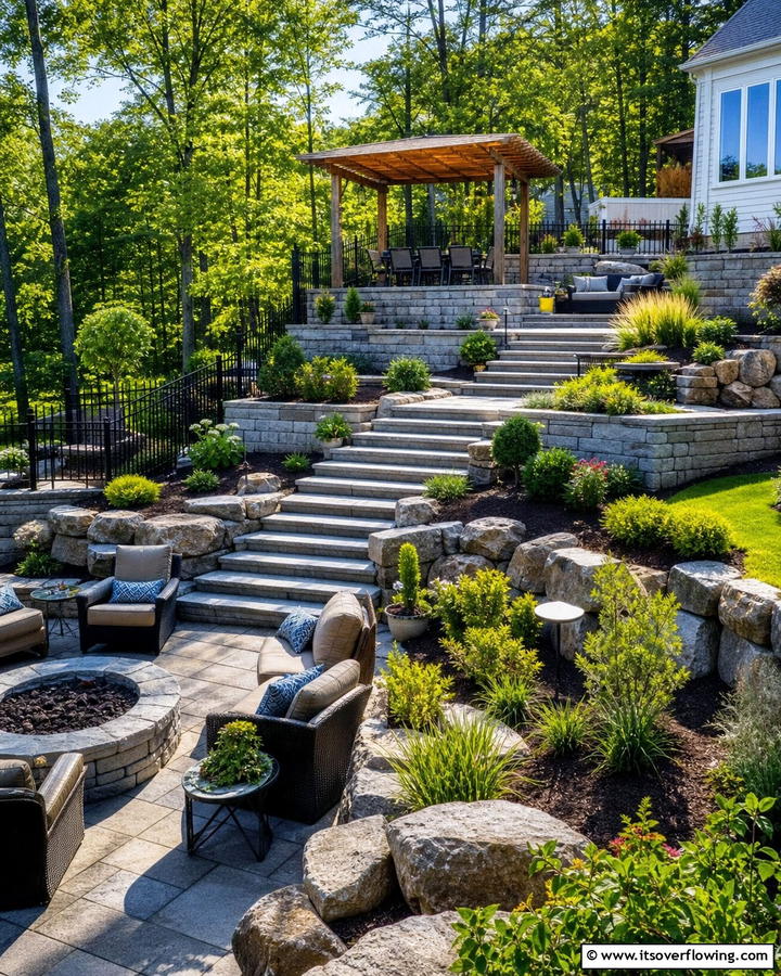 Layered Multi level Landscapes - 21 Hardscape Ideas to Revamp Your Outdoor Spaces
