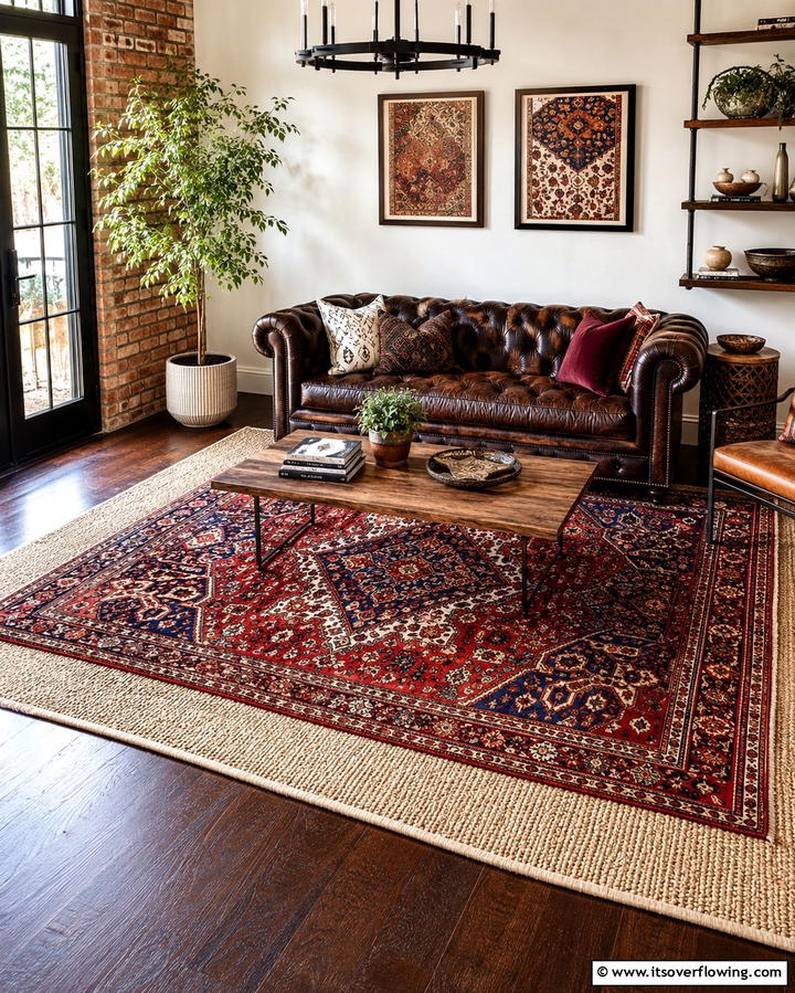 Layered Rugs - 30 Living Room Furniture Layout Ideas for Optimal Flow