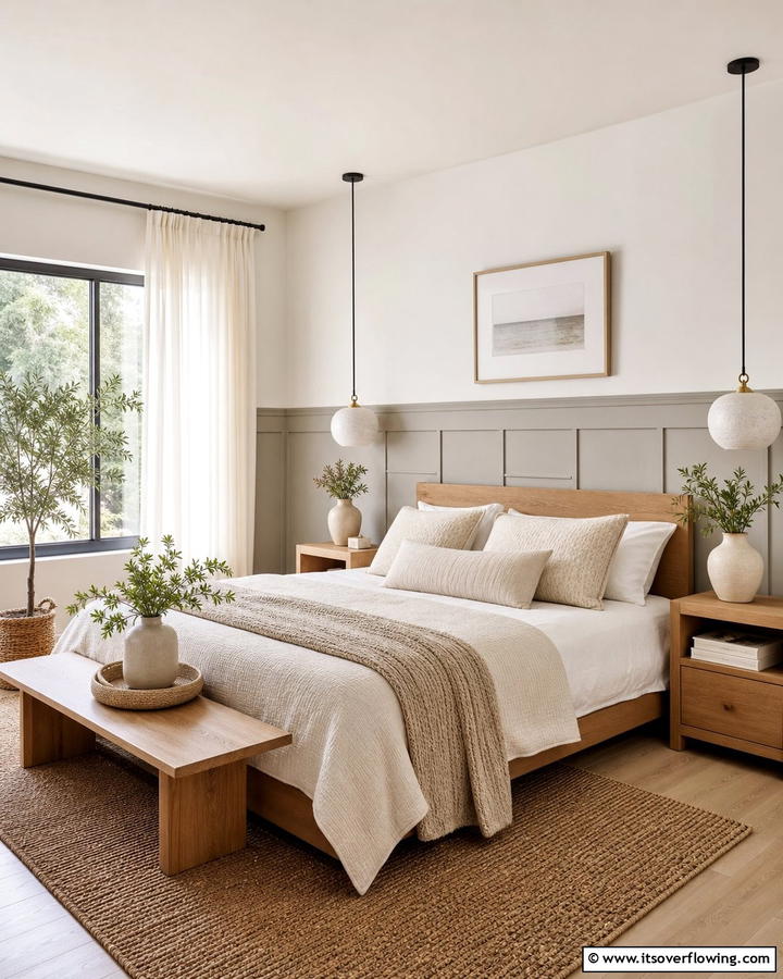 Layered Subtle Designs - 21 Half Wall Paneling Ideas for Modern Home Organizing