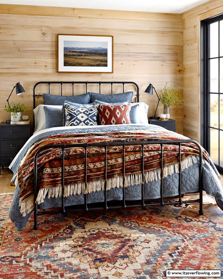 Layered Textiles and Patterns - 25 Moroccan Themed Bedroom Ideas for an Exotic Escape
