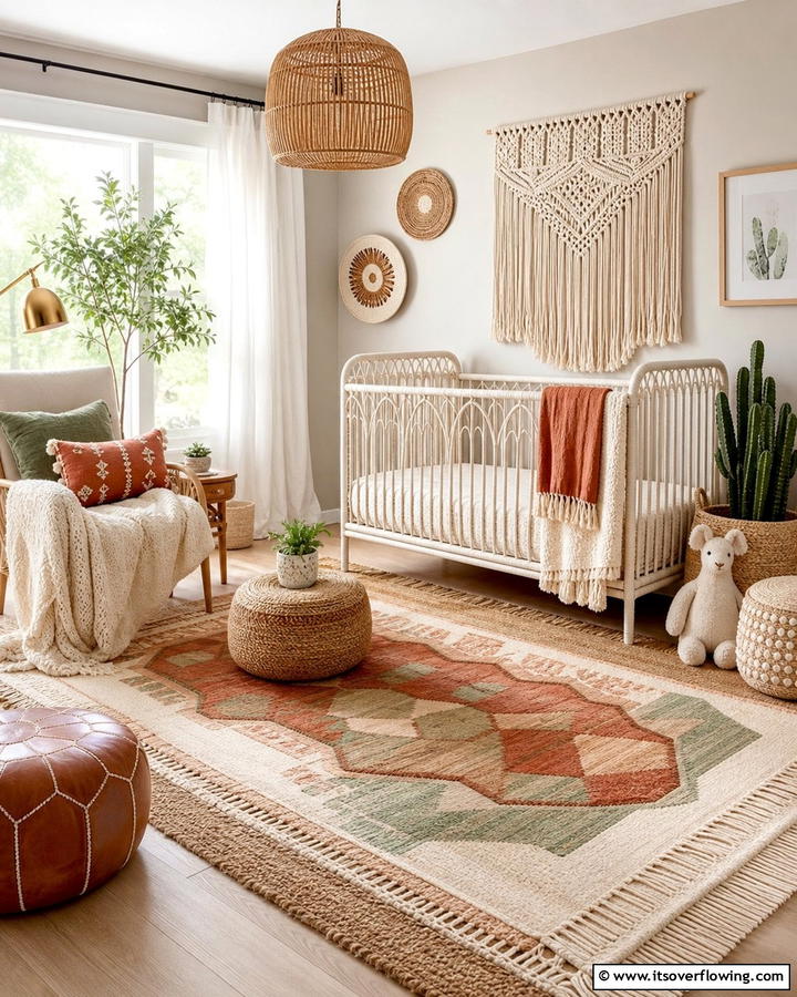 Layered Textiles for Warmth - 25 Boho Nursery Ideas for a Cozy and Chic Space