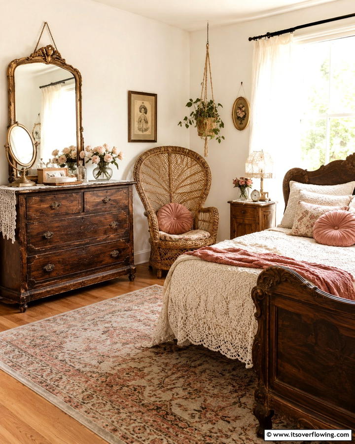 Layered Textiles for a Cozy Ambiance - 25 Hippie Bedroom Ideas for a Boho-Chic Vibe