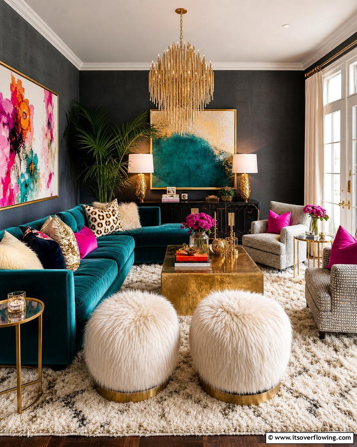 Layered Textures - 25 Maximalist Living Room Design Ideas for Bold Homes