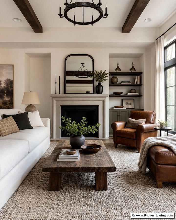 Layered Textures - 25 Ralph Lauren Living Room Ideas for Classic Elegance