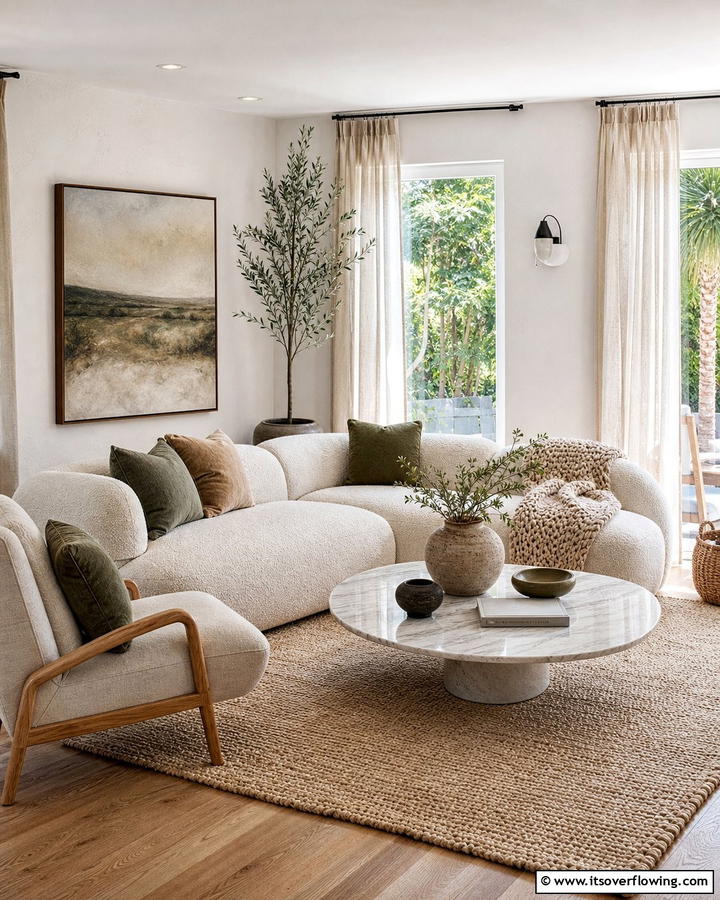 Layered Textures - 21 Scandinavian Living Room Ideas for Airy Minimalism