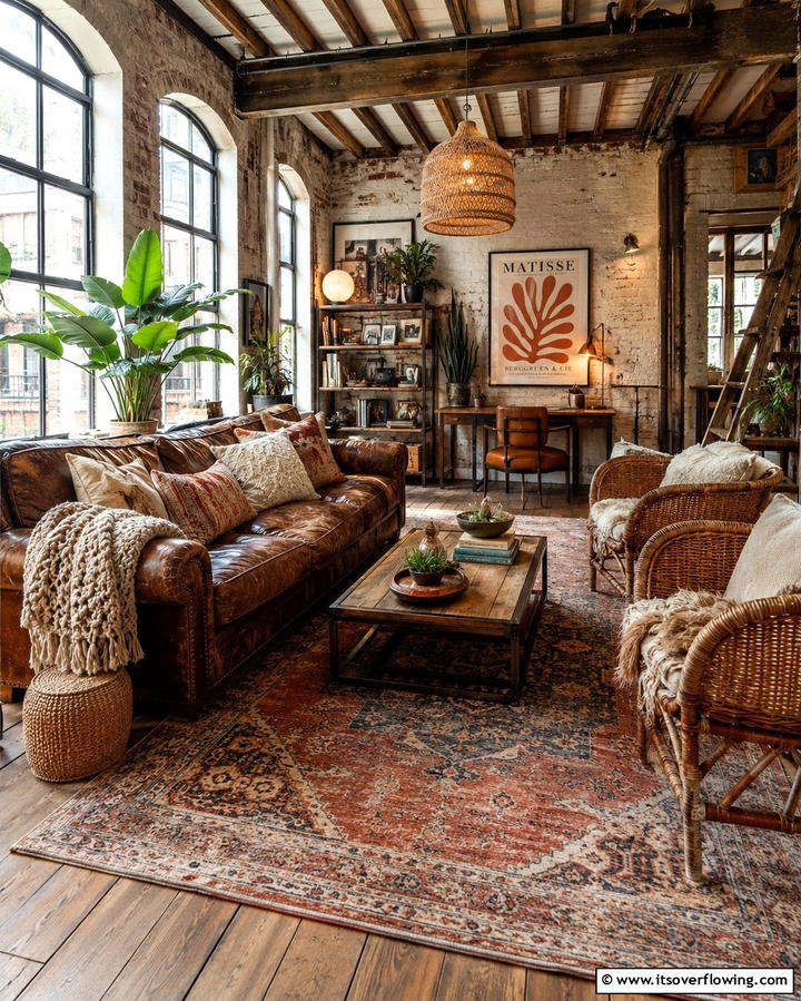 Layered Textures - 25 Loft-style Living Room Ideas for Modern Homes