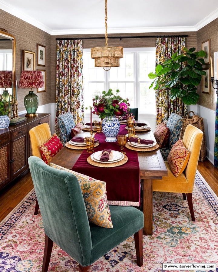 Layered Textures and Fabrics - 25 Eclectic Dining Room Ideas for Unique Gatherings