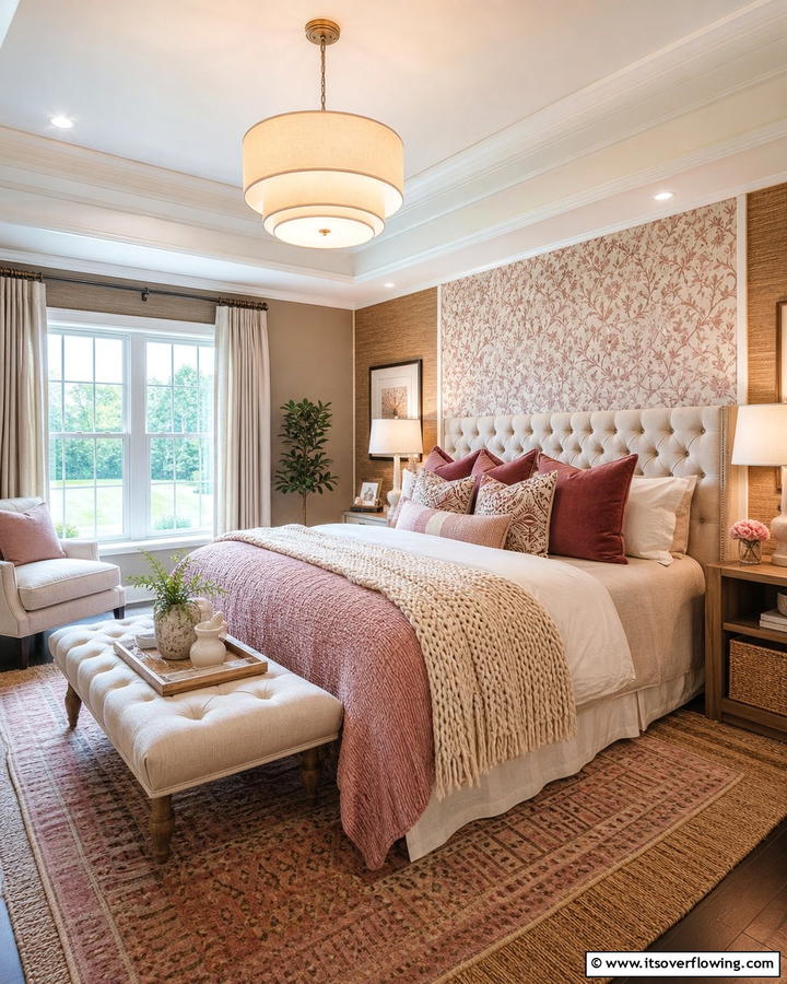 Layered Textures and Patterns - 21 Master Bedroom Ideas for Luxurious and Relaxing Retreats