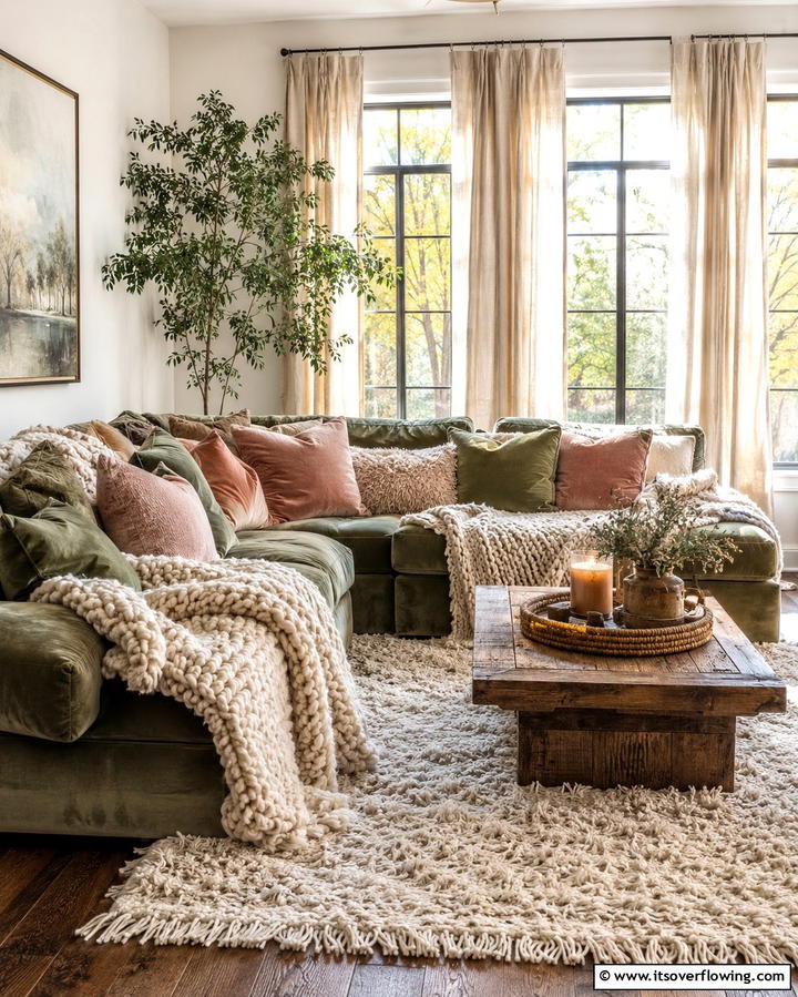 Layered Textures for Comfort - 20 Snug Room Ideas for a Cozy and Inviting Space