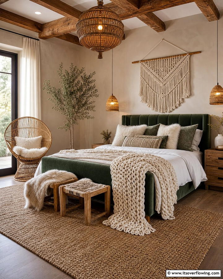 Layered Textures - 21 Cozy Bedroom Ideas for Relaxing Retreats