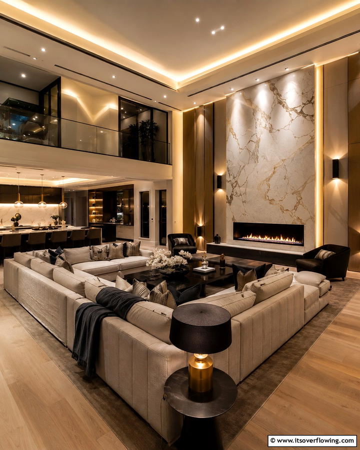 Layered Wall Lighting for Depth - 25 Living Room Wall Lighting Ideas for a Bright and Inviting Space