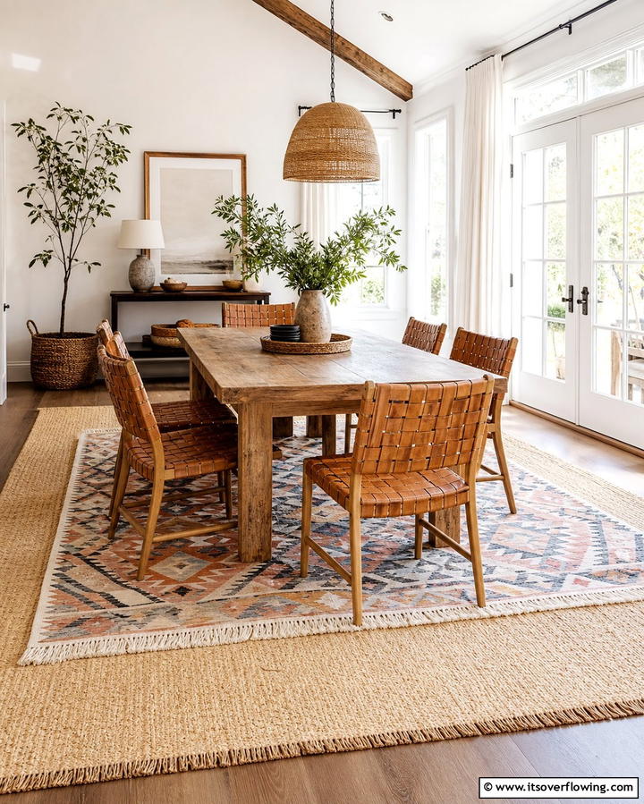 Layering Rugs for Depth and Texture - 25 Modern Dining Room Ideas for a Stylish Space