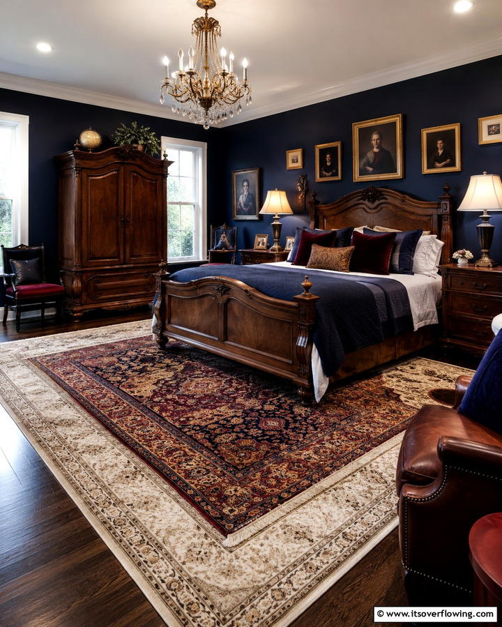 Layering Rugs for Texture - 25 Dark Academia Interior Design Ideas for Sophistication