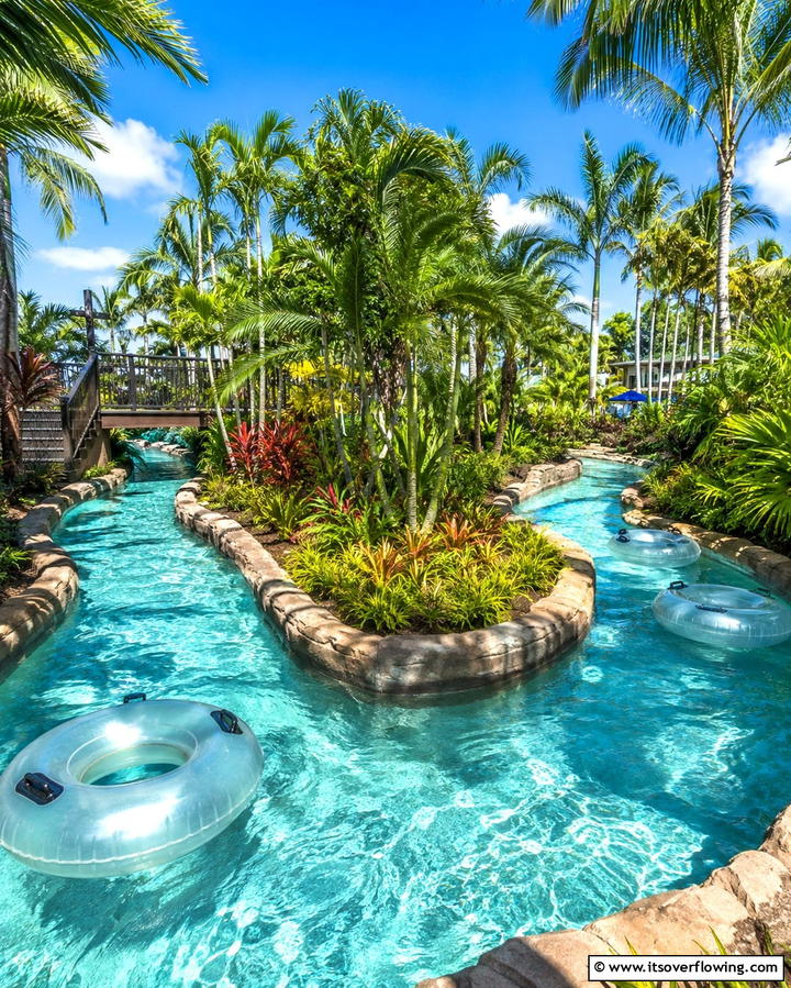 Lazy River Additions for Relaxation - 25 Lagoon Pool Design Ideas for a Tropical Backyard Retreat