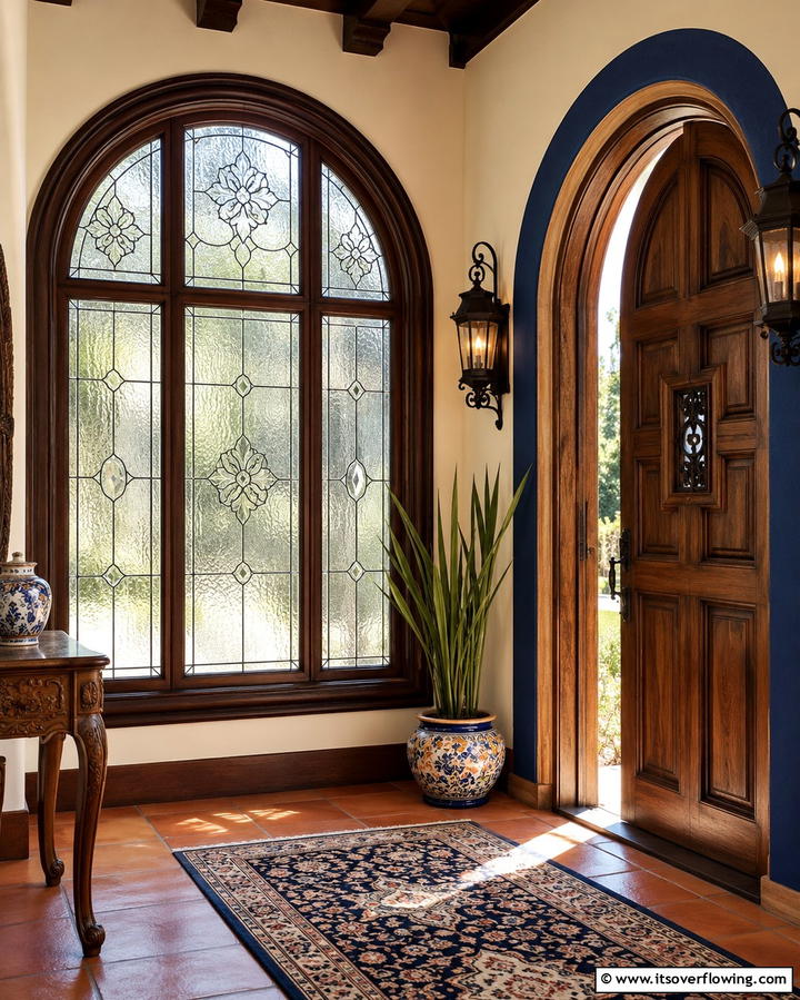 Leaded Glass Windows for Vintage Charm - 20 Spanish Style Windows to Enhance Your Home’s Charm