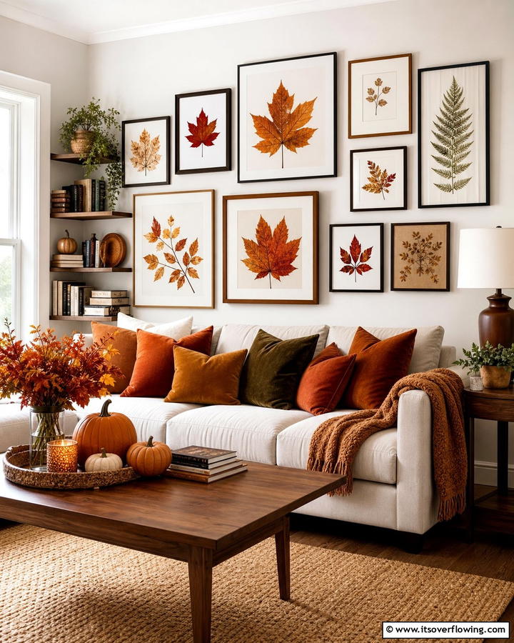 Leaf Inspired Art Displays - 21 Charming Thanksgiving Decoration Ideas for a Festive Home