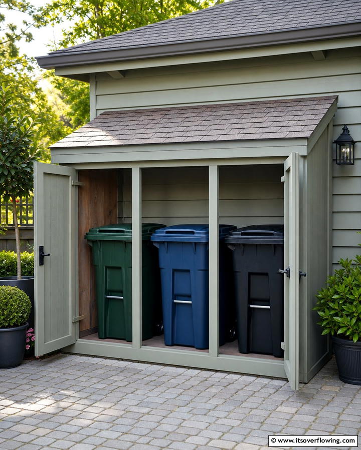 Lean To Garbage Storage - 25 Garbage Can Storage Ideas for Neat Spaces