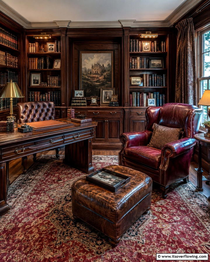Leather Accents - 25 Dark Academia Interior Design Ideas for Sophistication