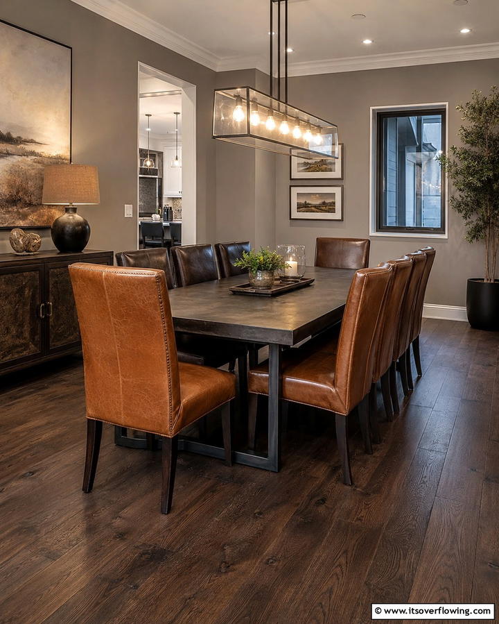 Leather AccentsExact - 25 Masculine Dining Room Ideas for Modern Men