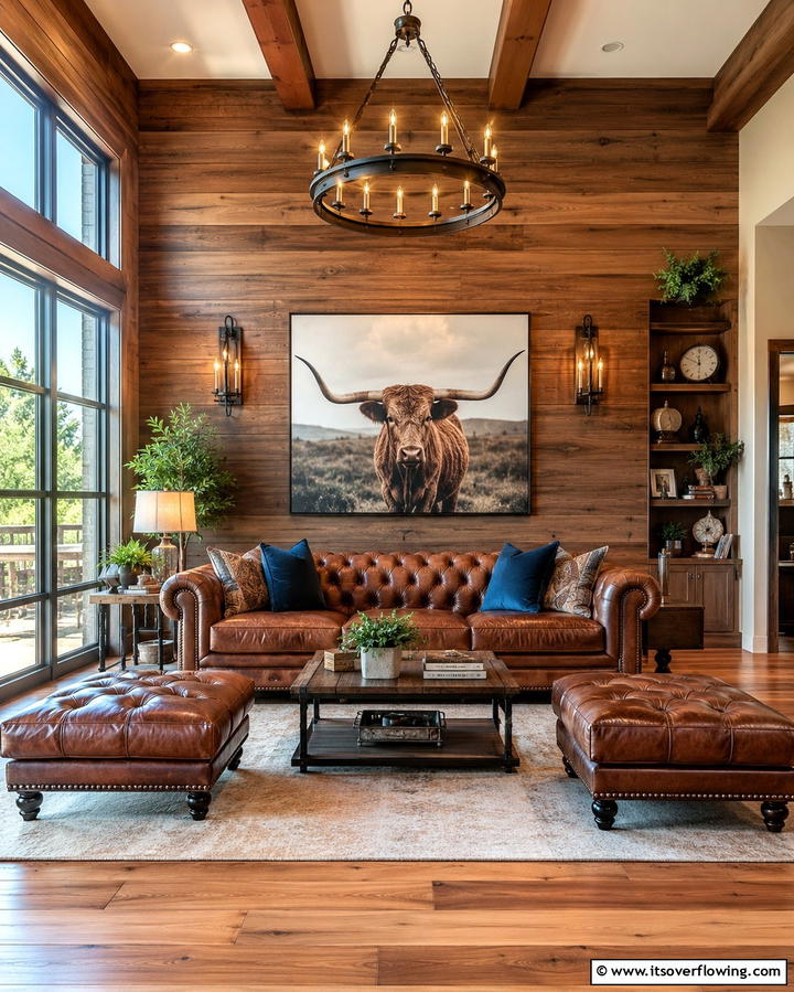 Leather Centric Interiors - 25 Mens Living Room Ideas for a Masculine Look