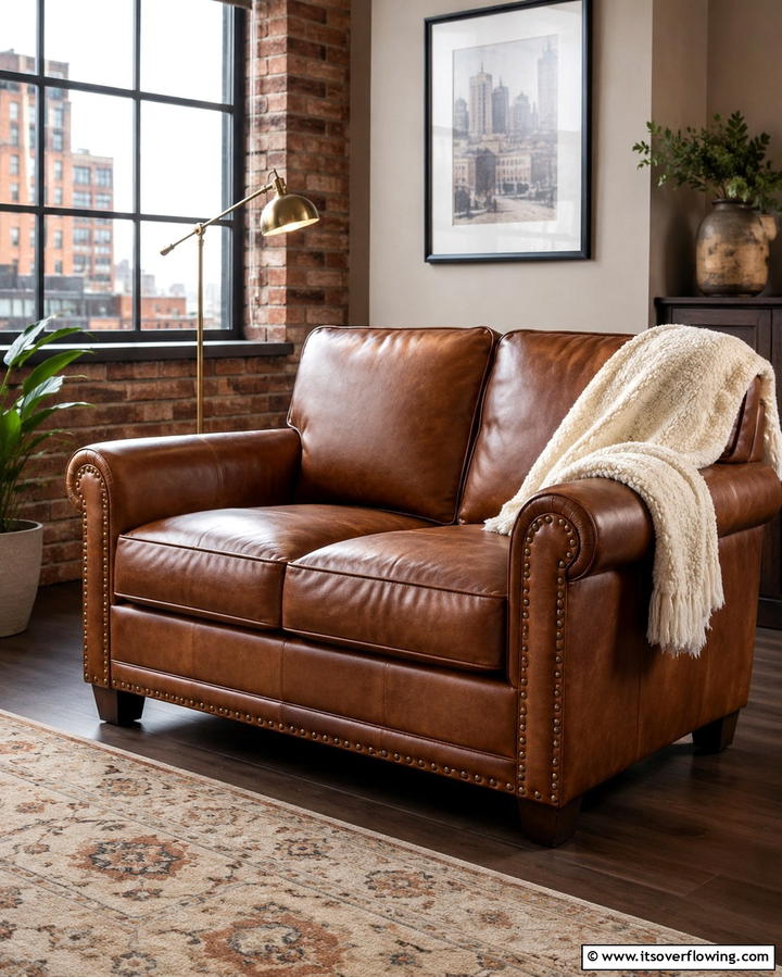 Leather Loveseat - 30 Living Room Furniture Layout Ideas for Optimal Flow