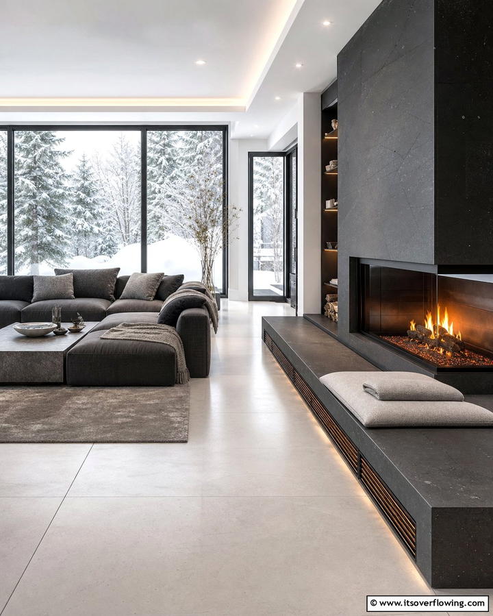 Leather Padded Bench - 25 Fireplace Bench Ideas for Functional and Stylish Seating
