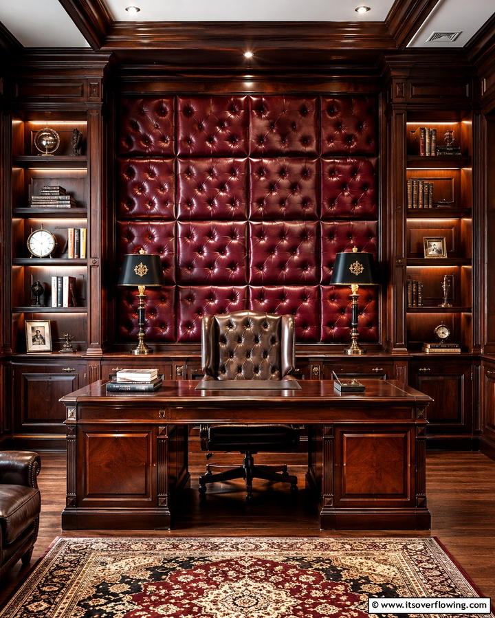 Leather Wall Panels - 25 Wall Paneling Ideas to Elevate Your Home Decor