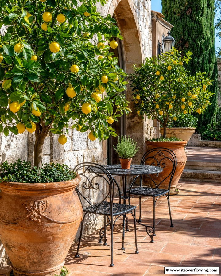 Lemon Trees for a Refreshing Touch - 25 Outdoor Plants for Patio to Enhance Your Space