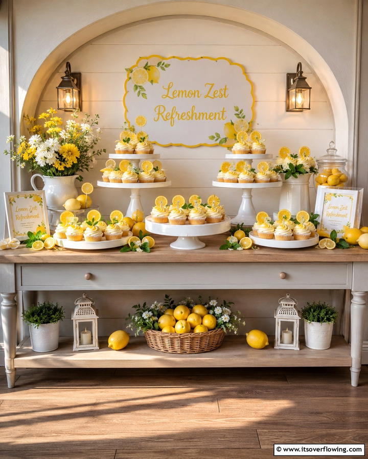 Lemon Zest Refreshment - 30 Wedding Cupcake Ideas for Unforgettable Celebrations