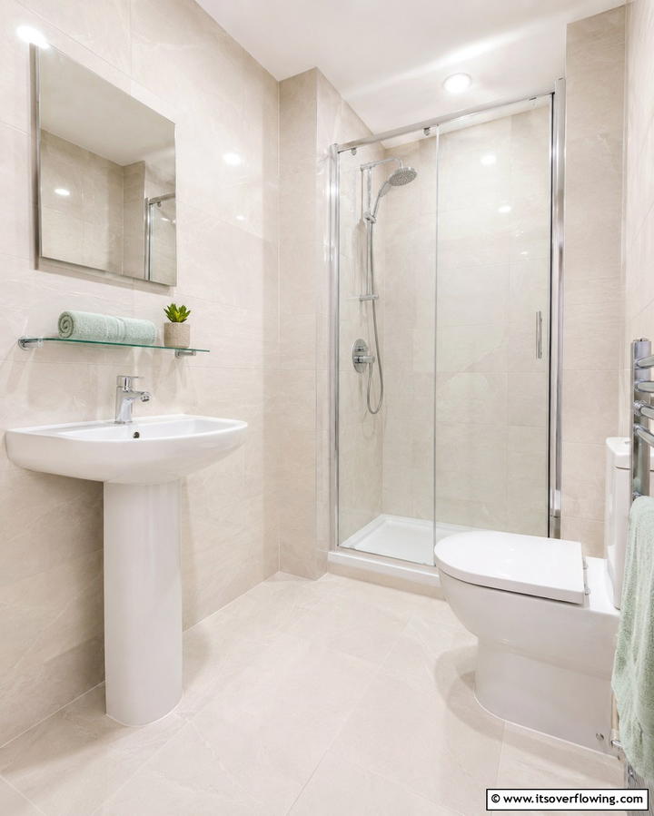 Light Colored Tiles - 25 Small Ensuite Design Ideas for Compact Bathrooms