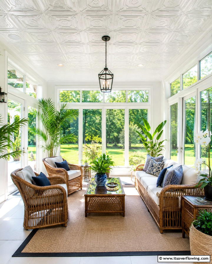 Light Enhancement for Sunrooms - 25 Tin Ceiling Ideas for a Vintage Touch