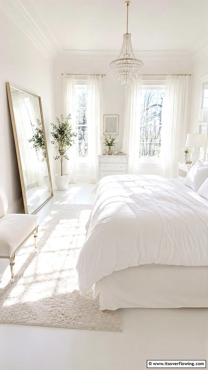 Light Filled Sanctuary - 21 Serene White Bedroom Ideas for a Calming Retreat